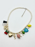 Coloured Pendants Pearl Necklace
