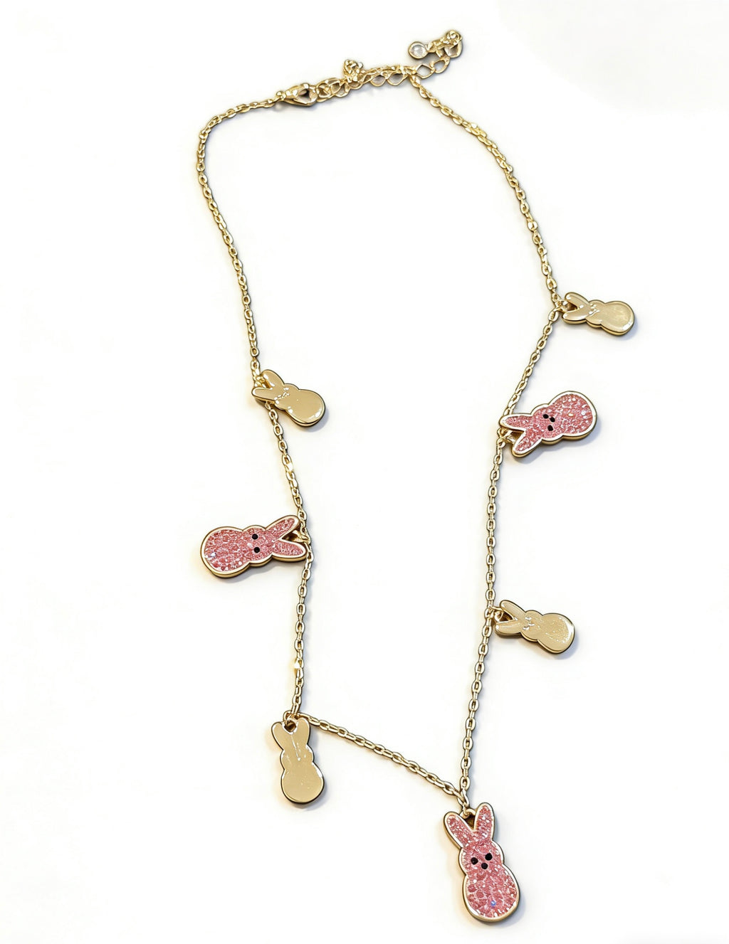 Pink Bunny Pendants Necklace