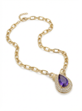 Gemstone Pendant Chain Necklace
