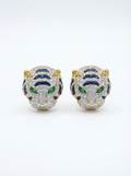 Tiger Gemstone Studs