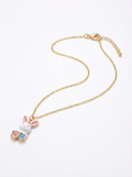 Flower Rabbit Pendant Necklace