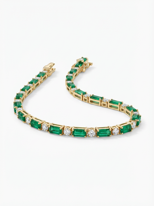 Multicoloured Glass Gemstone Bracelet