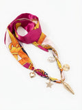 Colourful Silk Pendants Necklace
